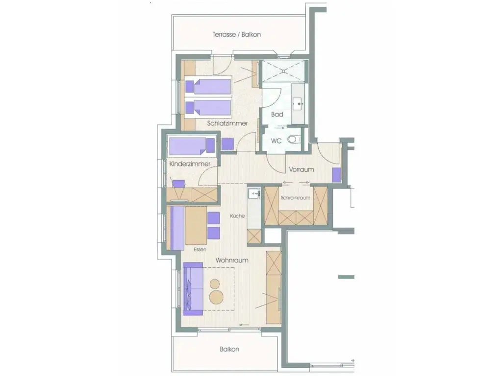 Grundriss Apartment Graukogel Hotel Sendlhofer's Bad Hofgastein