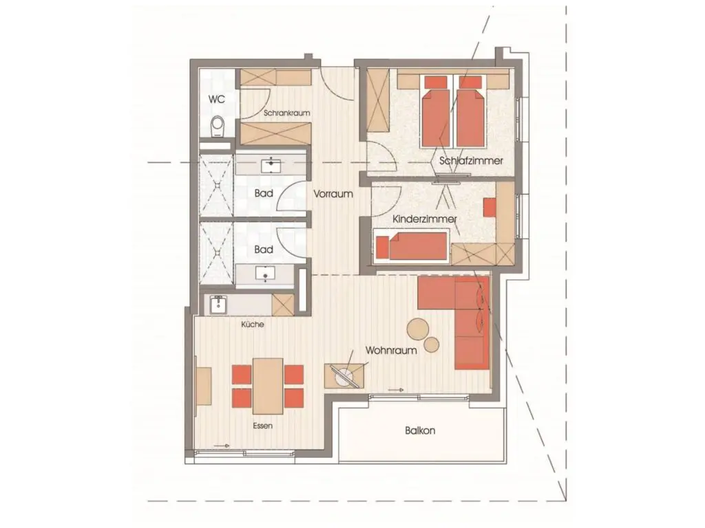 Grundriss Apartment Prossau Hotel Sendlhofer's Bad Hofgastein