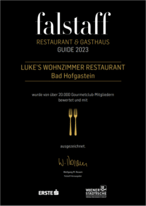 2 Gabeln Auszeichnung LUKE'S Restaurant Falstaff